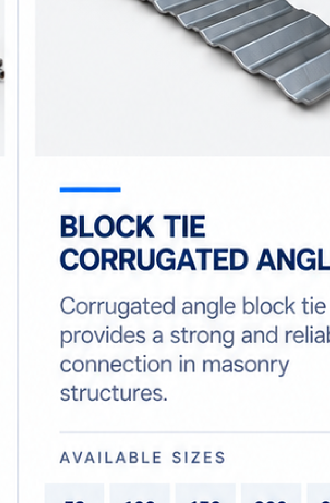 Block Tie Corrugated Angle