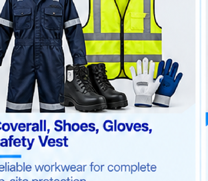 Coverall, Shoes, Gloves & Safety Wear