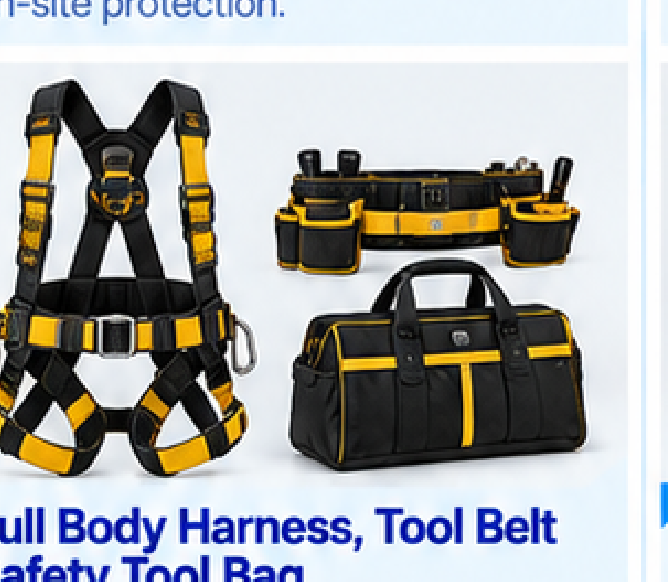 Full Body Harness, Tool Belt & Safety Tool Bag
