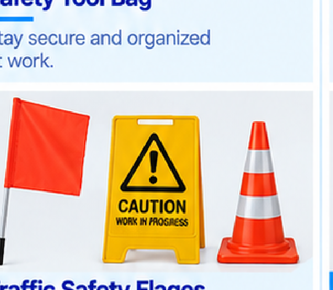 Traffic Safety Flags & Safety Sign