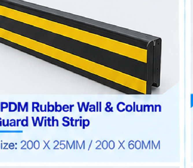 EPDM Rubber Wall & Column Guard With Strip