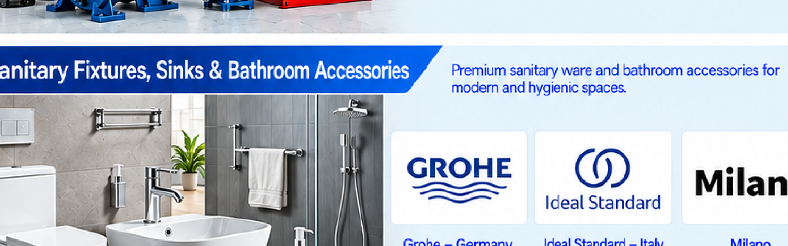 Sanitary Fixtures, Sinks & Bathroom Accessories